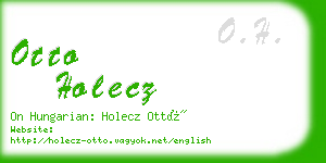 otto holecz business card